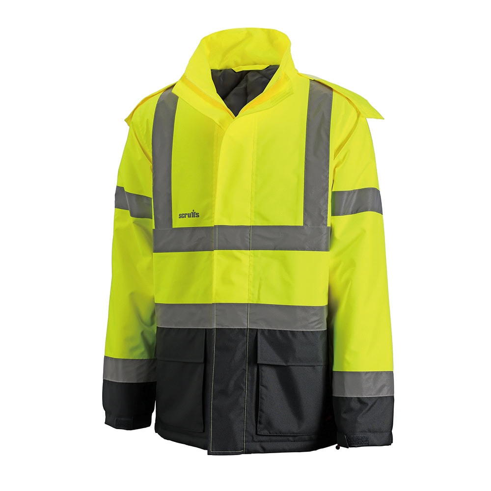 T56377_ENWNMPRO10 Водоустойчивото Яке с Висока Видимост Scruffs - Image 1